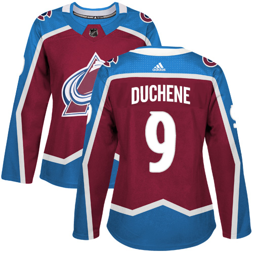 Adidas Colorado Avalanche #9 Matt Duchene Burgundy Home Authentic Women Stitched NHL Jersey->women nhl jersey->Women Jersey